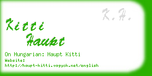 kitti haupt business card